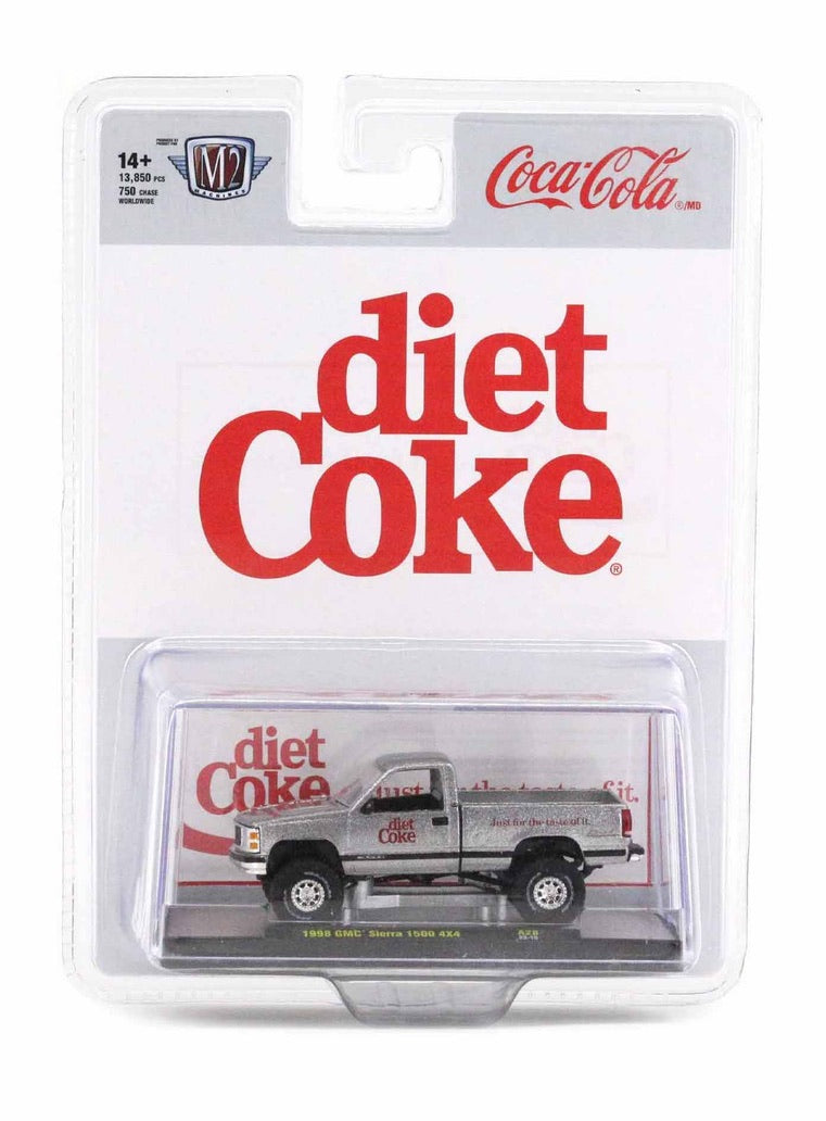 1998 GMC Sierra 1500 4x4 Diet Coke M2 Machines 1:64 Scale Coca-Cola A28
