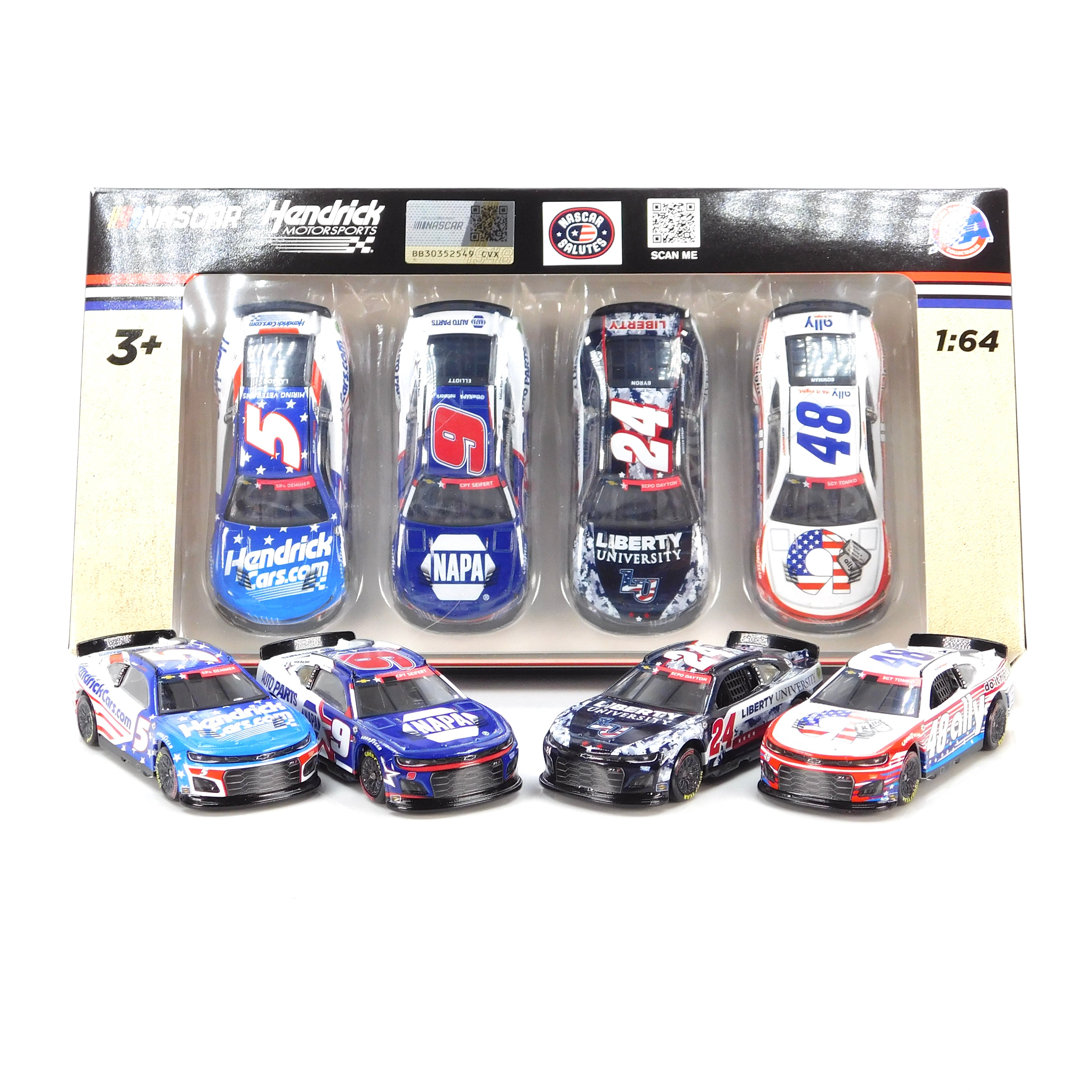 Hendrick Motorsports Patriotic 4 Car Set 2023 1 64 Nascar Diecast