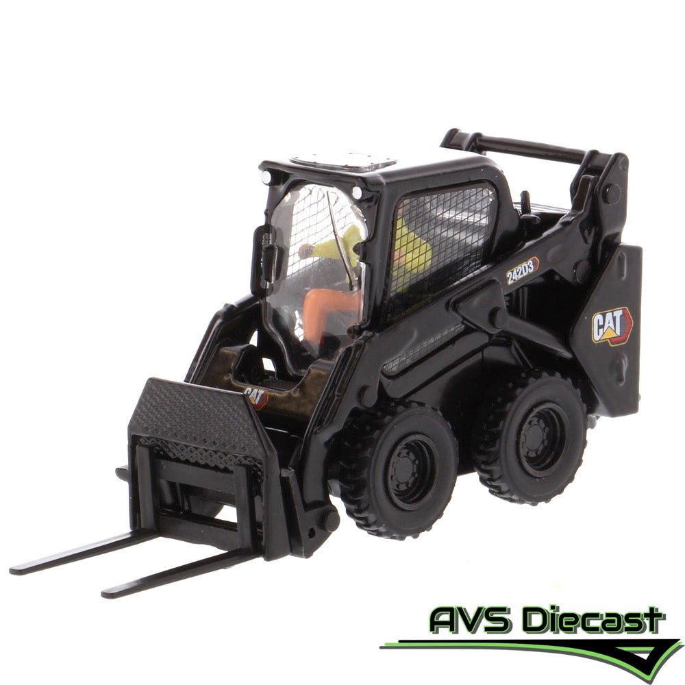 Caterpillar 242D3 Skid Steer Loader Black Paint 1:50 Scale Diecast 85676BK