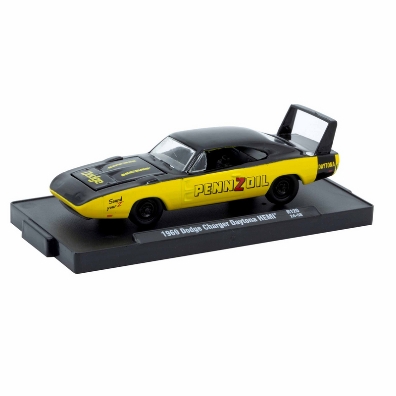 1969 Dodge Charger Daytona Pennzoil M2 Machines 1:64 Diecast Auto Drivers Release 120