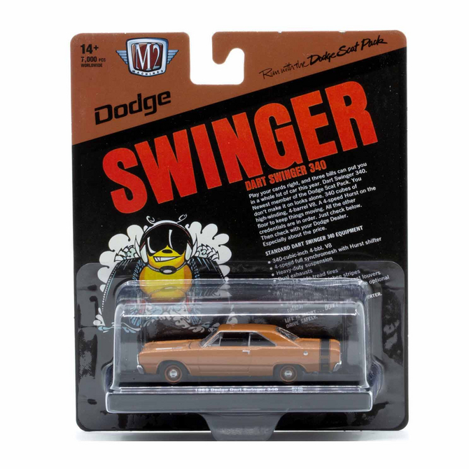 1969 Dodge Dart Swinger 340 M2 Machines 1:64 Diecast Auto Drivers Release 120