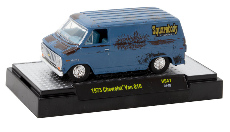 1973 Chevrolet Van Square Body Syndicate M2 Machines 1:64 Scale Hobby Special Release 31500-HS47