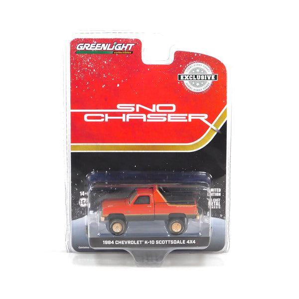 Hobby Exclusive 30461 1984 Chevrolet K-10 Scottsdale 4x4 Sno Chaser Weathered 1:64 Diecast