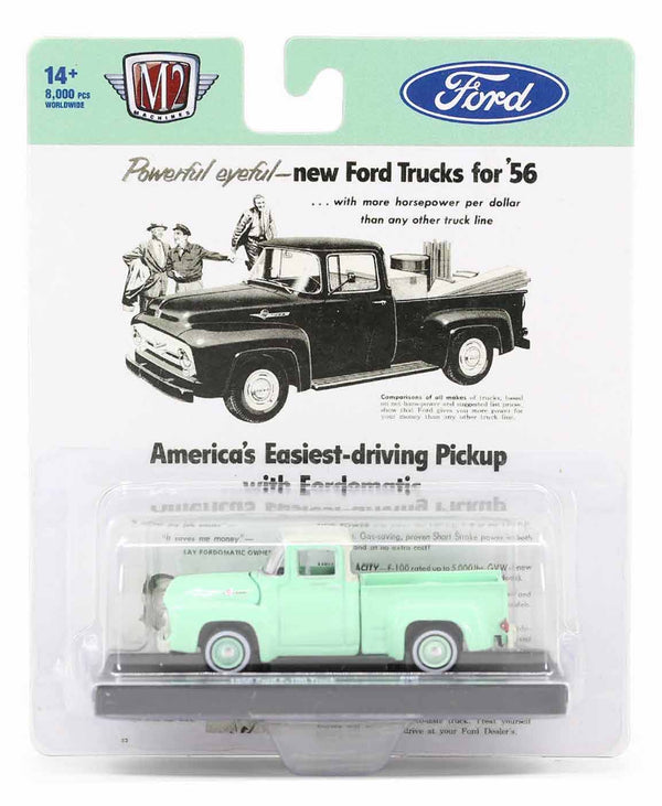 1956 Ford F-100 M2 Machines 1:64 Diecast Auto Drivers Release 107