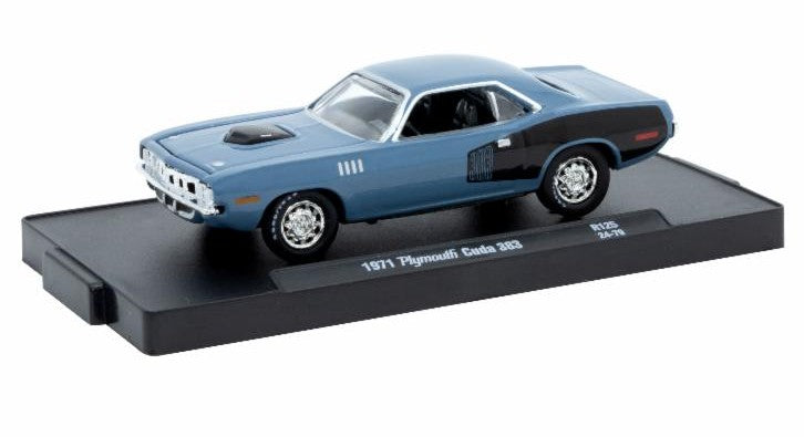 1971 Plymouth Cuda 383 M2 Machines 1:64 Diecast Auto Drivers Release 125