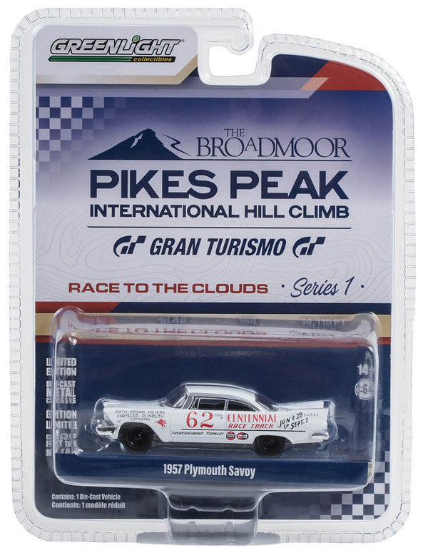 Pikes Peak International Hill Climb 13330A 1957 Plymouth Savoy 1:64 Diecast