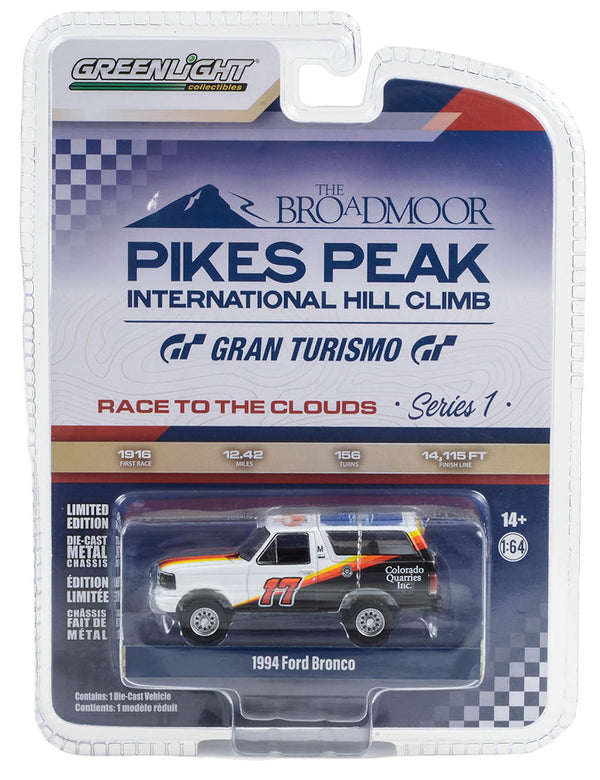 Pikes Peak International Hill Climb 13330F 1994 Ford Bronco 1:64 Diecast