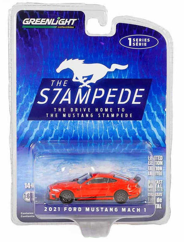 The Drive Home to the Mustang Stampede 13340-E 2021 Ford Mustang Mach 1 1:64 Diecast