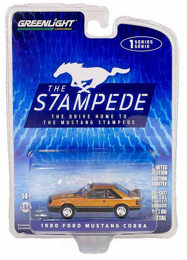 The Drive Home to the Mustang Stampede 13340-F 1980 Ford Mustang Cobra 1:64 Diecast