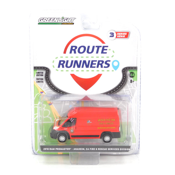 Route Runners 53030-D 2018 Ram ProMaster 2500 Anaheim Fire 1:64 Diecast