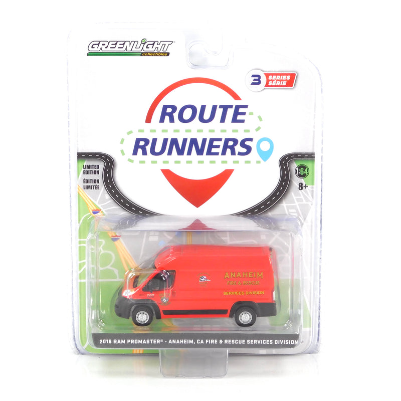 Route Runners 53030-D 2018 Ram ProMaster 2500 Anaheim Fire 1:64 Diecast