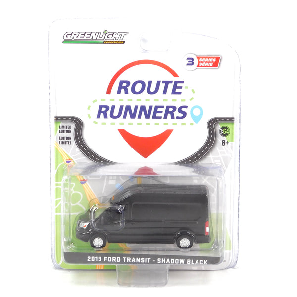 Route Runners 53030-C 2019 Ford Transit Black 1:64 Diecast