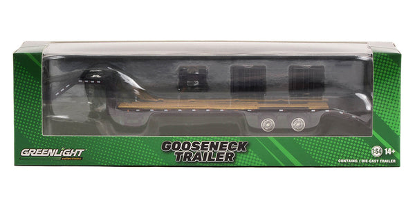 Hobby Exclusive 30390 Gooseneck Trailer Black 1:64 Scale Diecast