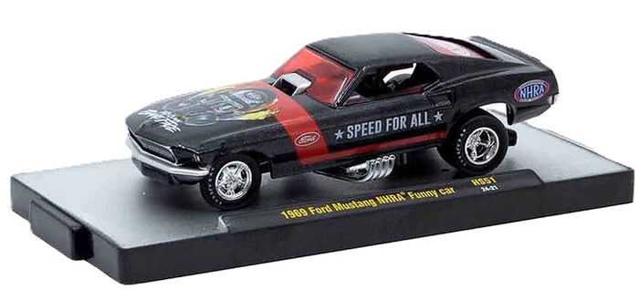 M2 1969 フォード・マスタング NHRA ファニーカー (チェイスカー) 1969 Ford Mustang NHRA Funny Car Diecast Model Car | M2 Machines