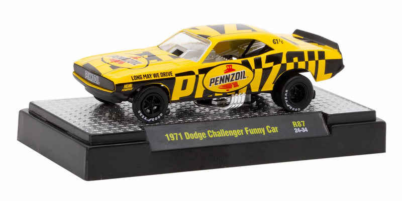 1971 Dodge Challenger Funny Car M2 Machines 1:64 Scale Auto-Thentics Release 87