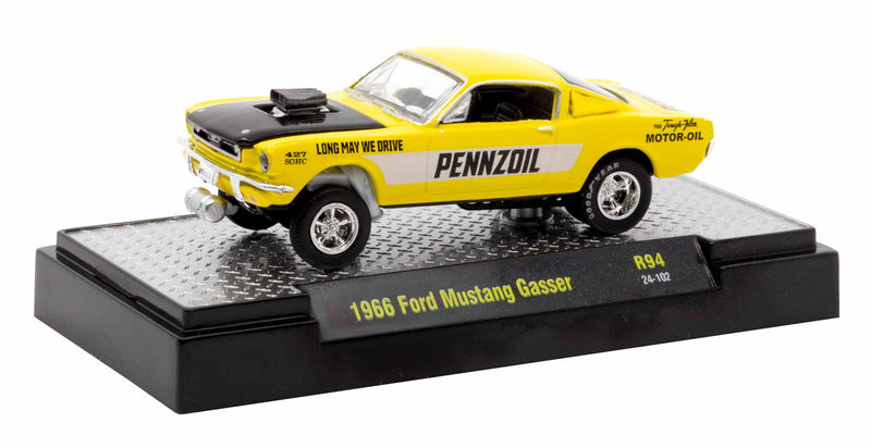 1966 Ford Mustang Pennzoil M2 Machines 1:64 Scale Auto-Thentics Release 94