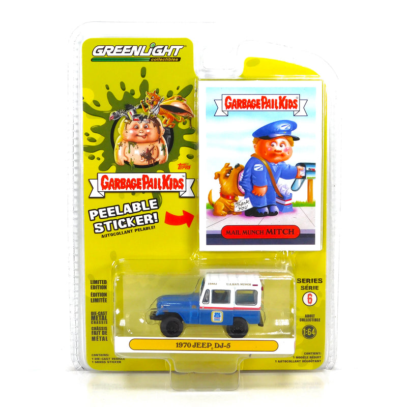 Garbage Pail Kids 54100C Mail Munch Mitch 1970 Jeep DJ-5 1:64 Diecast