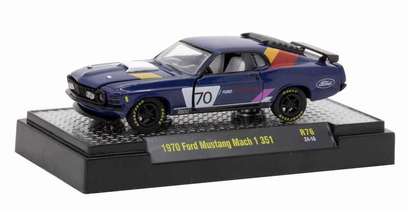 1970 Ford Mustang Mach 1 351 M2 Machines 1:64 Scale Detroit Muscle Release 76