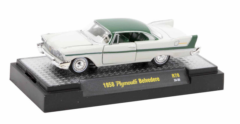 1958 Plymouth Belvedere M2 Machines 1:64 Scale Detroit Muscle Release 78