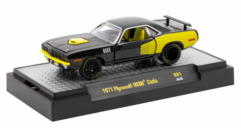 1971 Plymouth Hemi Cuda M2 Machines 1:64 Scale Detroit Muscle Release 81