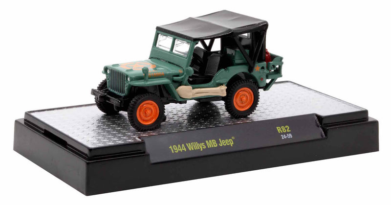 1944 Willys MD Jeep M2 Machines 1:64 Scale Detroit Muscle Release 82