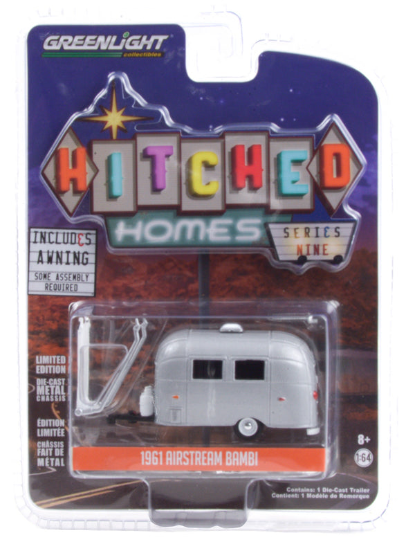 Hitched Homes 34090F 1961 Airstream 16’ Bambi 1:64 Diecast