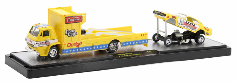 1966 Dodge L600 & 1971 Dodge Challenger M2 Machines 1:64 Scale Auto Haulers Release 72