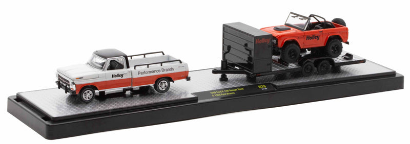 1969 Ford F-100 & 1966 Bronco M2 Machines 1:64 Scale Auto Haulers Release 79