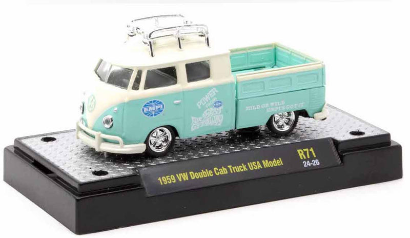 1959 Volkswagen Double Cab Truck EMPI M2 Machines 1:64 Scale Model Kit Release 71