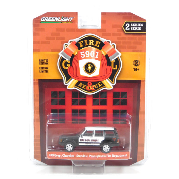 Fire & Rescue 67020D 2000 Jeep Cherokee Scottdale, Pennsylvania Fire 1:64 Diecast