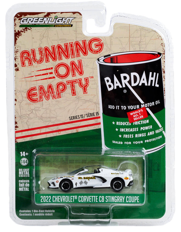 Running on Empty 41150B 2022 Chevrolet Corvette C8 Mr. Bardahl 1:64 Diecast