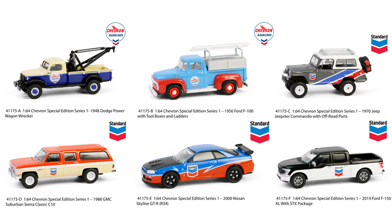 Chevron Special Edition Series 1 Sealed Case Set of 6 1:64 Diecast