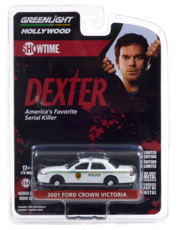 Hollywood 44920B 2001 Ford Crown Victoria Miami Police Dexter 1:64 Diecast