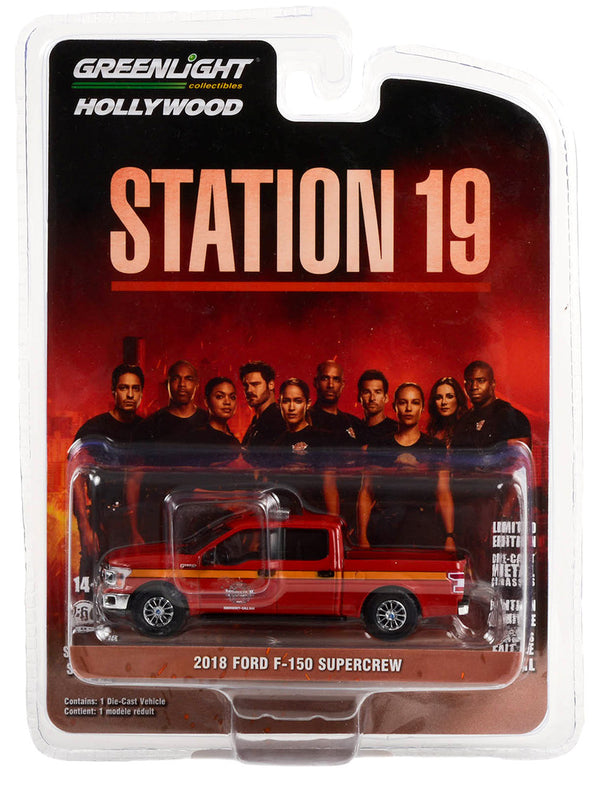 Hollywood 44960F 2018 Ford F-150 SuperCrew Station 19 1:64 Diecast