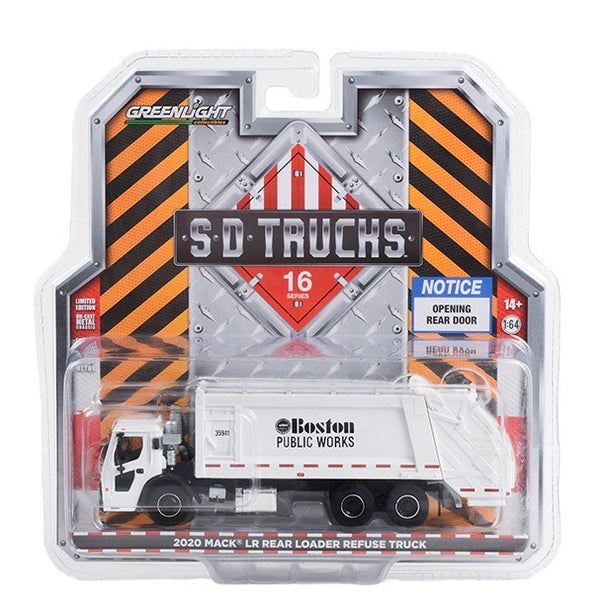 S.D. Trucks 45160C 2020 Mack LR Rear Loader Refuse Truck Boston 1:64 Diecast