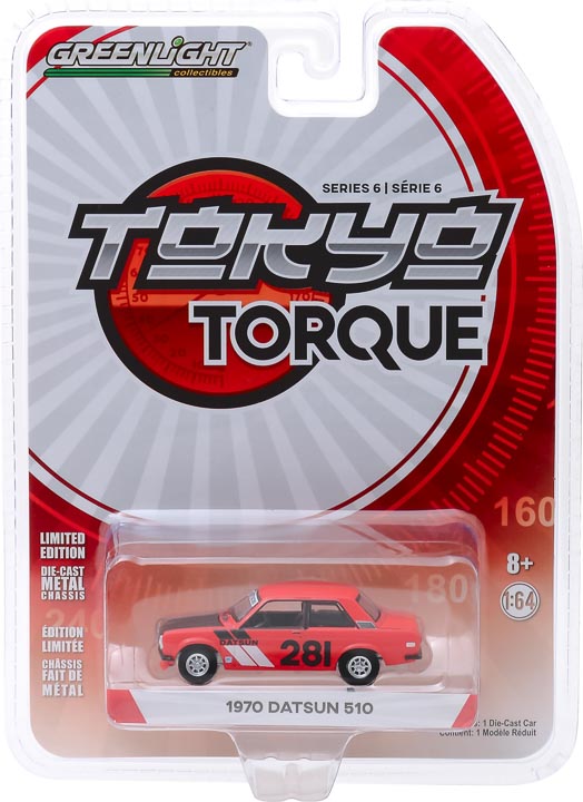 Tokyo Torq 47040-A 1970 Datsun 510 #281 Turn Right Racing 1:64 Diecast