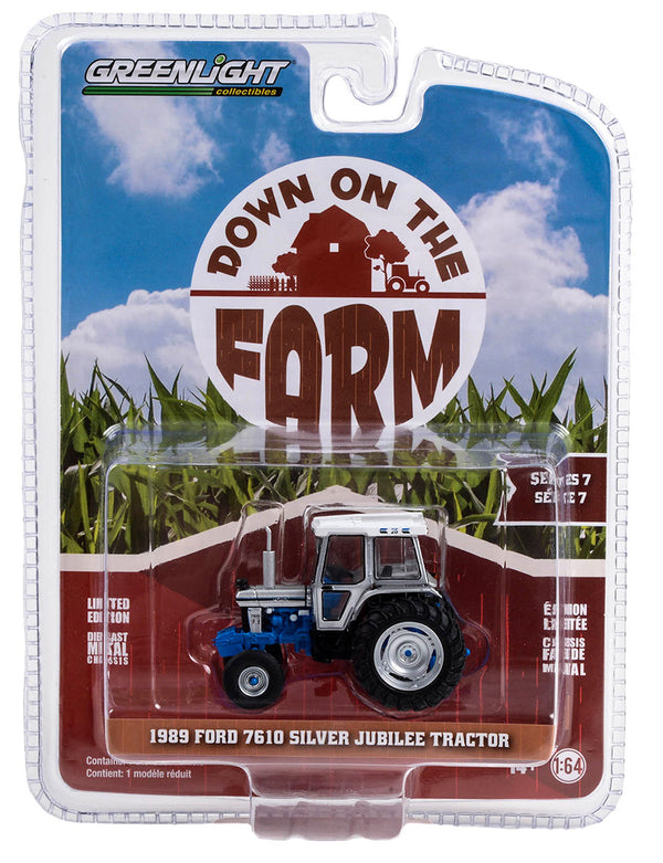 Down on the Farm 48070E 1989 Ford 7610 Silver Jubilee 1:64 Diecast