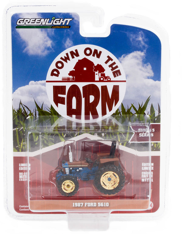 Down on the Farm 48050D 1987 Ford 5610 4-Wheel Drive Weathered 1:64 Diecast