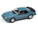 1986 Ford Mustang SVO Blue Johnny Lightning Classic Gold 1:64 Scale 2022 Release 2A