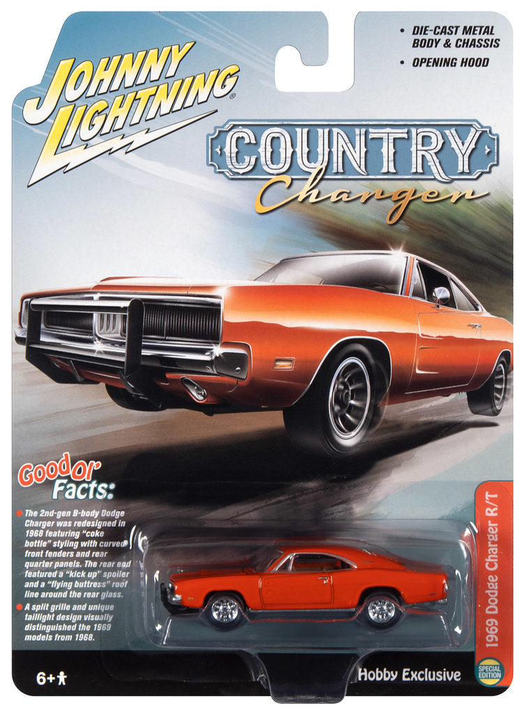 1969 Dodge Charger Country Charger Johnny Lightning Hobby Exclusive 1:64 Scale