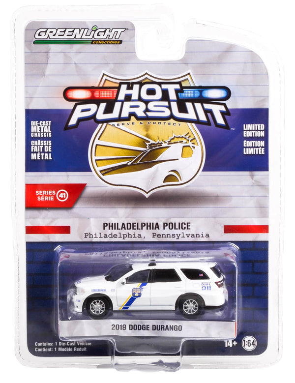 Hot Pursuit 42990E 2019 Dodge Durango Philadelphia Police 1:64 Diecast