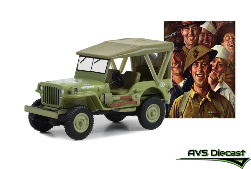 Norman Rockwell 54080-B 1945 Willys MB Jeep U.S. Army 1:64 Diecast