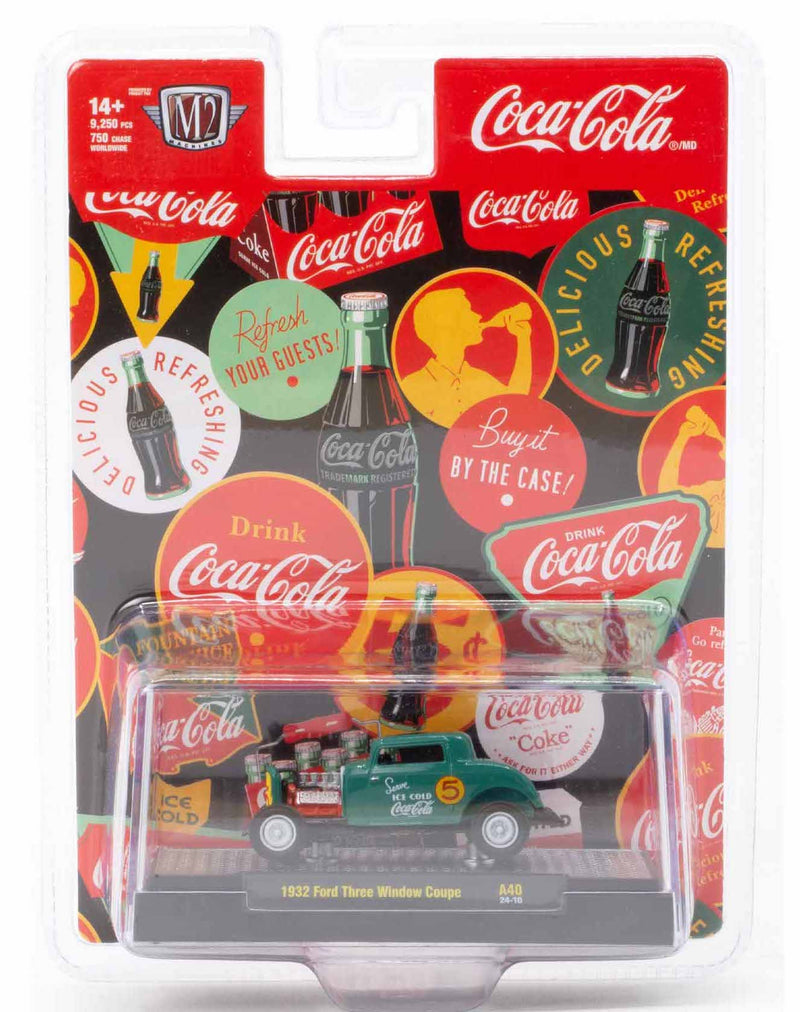 1932 Ford Three Window Coupe M2 Machines 1:64 Scale Coca-Cola Release A40