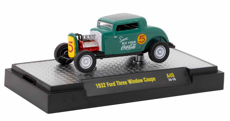 1932 Ford Three Window Coupe M2 Machines 1:64 Scale Coca-Cola Release A40