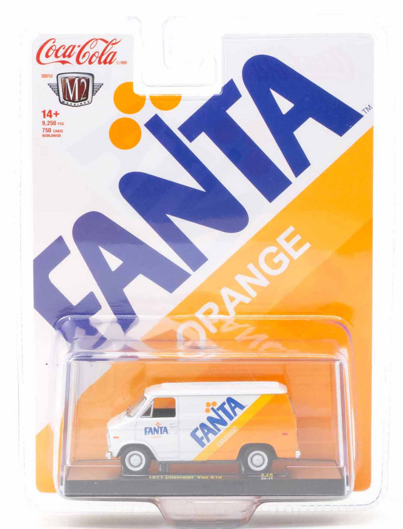 1971 Chevrolet Van G10 Fanta M2 Machines 1:64 Scale Coca-Cola Release A40