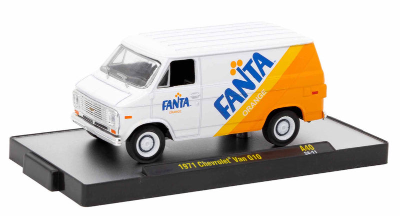 1971 Chevrolet Van G10 Fanta M2 Machines 1:64 Scale Coca-Cola Release A40