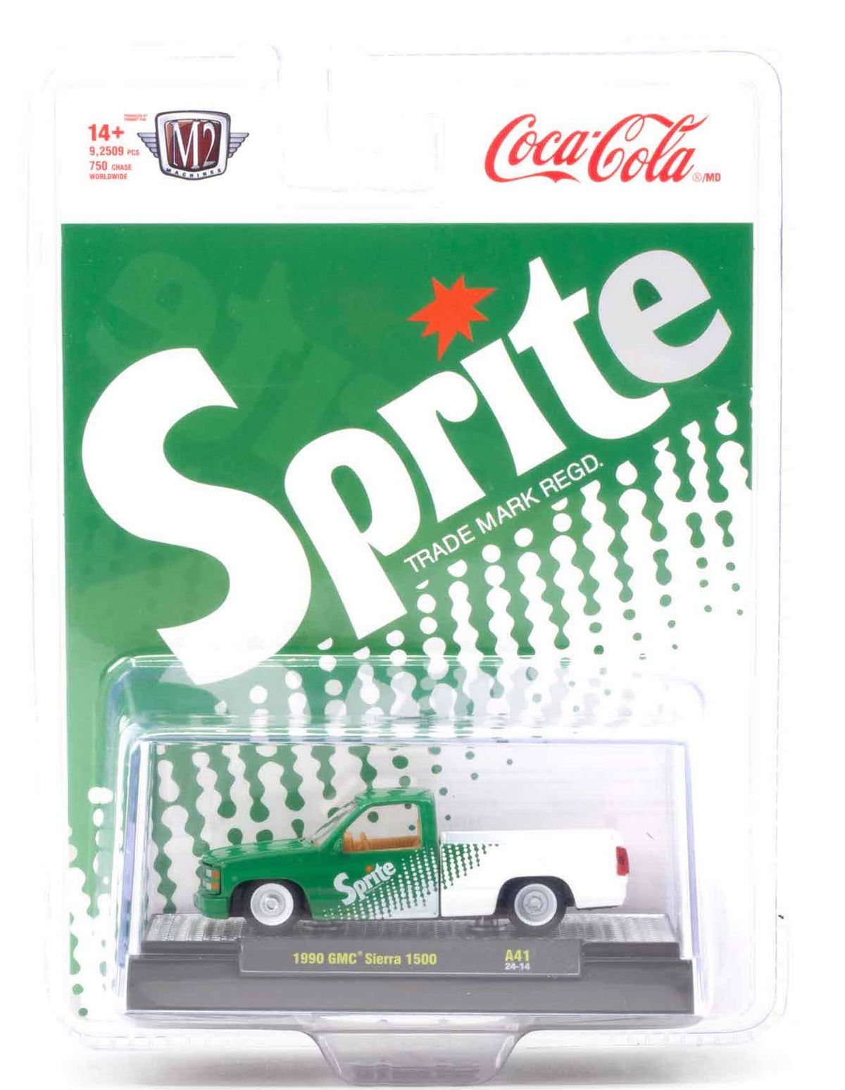 1990 GMC Sierra 1500 Sprite M2 Machines 1:64 Scale Coca-Cola