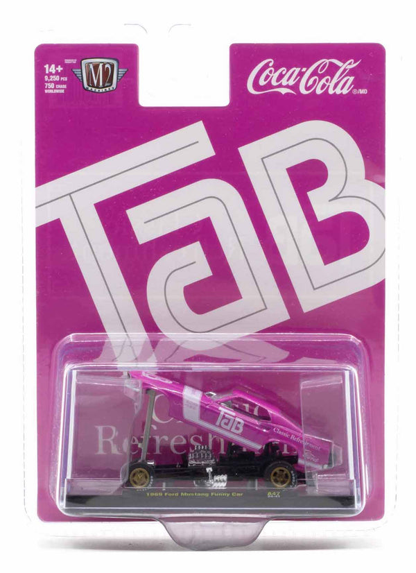 1969 Ford Mustang Funny Car Tab M2 Machines 1:64 Scale Coca-Cola A47