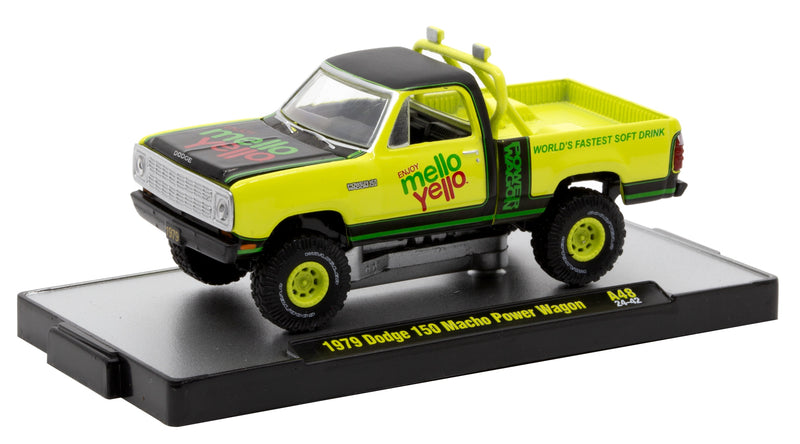 1979 Dodge 150 Power Wagon Mellow Yellow M2 Machines 1:64 Scale Coca-Cola A48