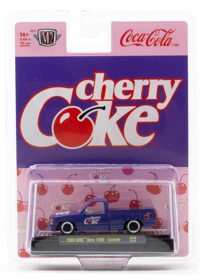 1988 GMC Sierra 1500 Cherry Coke M2 Machines 1:64 Scale Coca-Cola A48